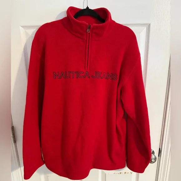 Nautica Red Fleece Pullover - Picture 1 of 5